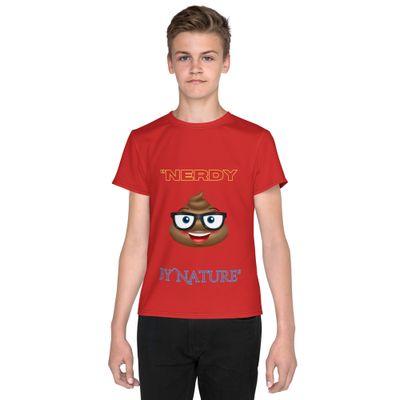 "Nerdy by Nature" Tee!   Youth crew neck t-shirt