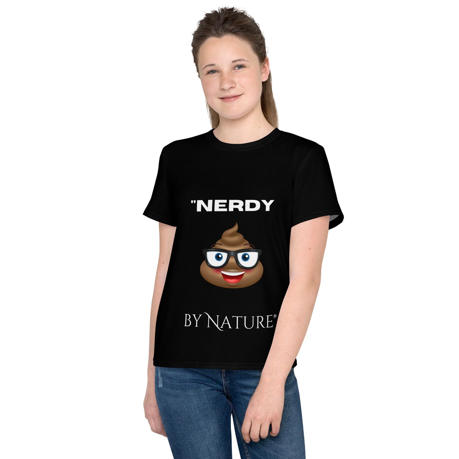 &quot;Nerdy by Nature&quot; Tee!  Youth crew neck t-shirt