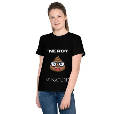 &quot;Nerdy by Nature&quot; Tee!  Youth crew neck t-shirt