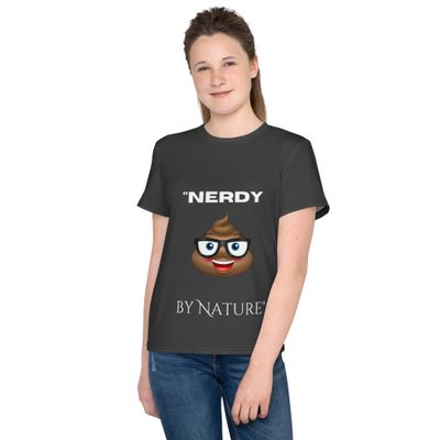 &quot;Nerdy by Nature&quot; Tee!  Youth crew neck t-shirt