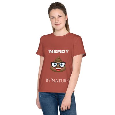 &quot;Nerdy by Nature&quot; Tee!  Youth crew neck t-shirt