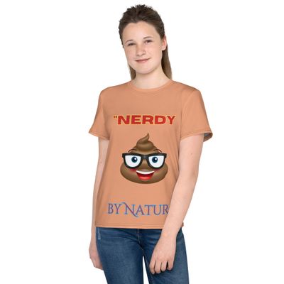  &quot;Nerdy by Nature&quot; Tee!  Youth crew neck t-shirt