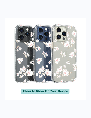  onn. Phone Case for iPhone 15 Pro – White Magnolia Floral