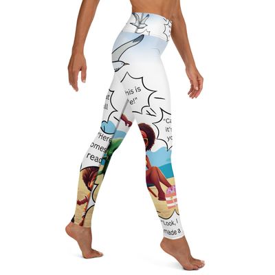 Sunshine and Waves Adventure White Yoga Leggings