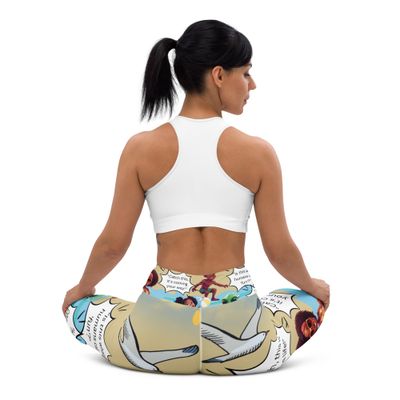 Sunshine and Waves Adventure Brown Yoga Leggings