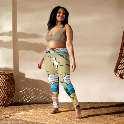 Sunshine and Waves Adventure Brown Yoga Leggings
