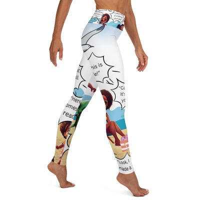 Sunshine and Waves Adventure White Yoga Leggings