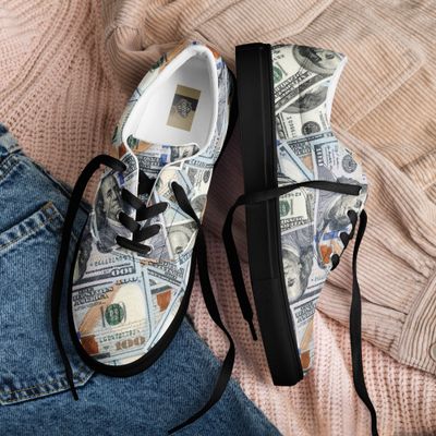 Millionaire's Drip Women’s lace-up canvas shoes