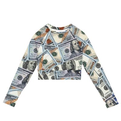 Millionaire&#39;s Drip Recycled long-sleeve crop top