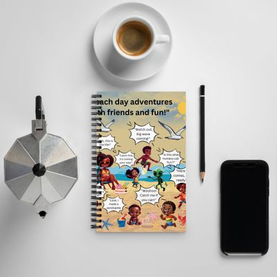 Sunshine and Waves Adventure Spiral Notebook (Light Brown)