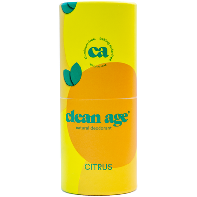 Clean Age Citrus Natural Deodorant – Aluminum-Free, Baking Soda-Free, 2 oz.