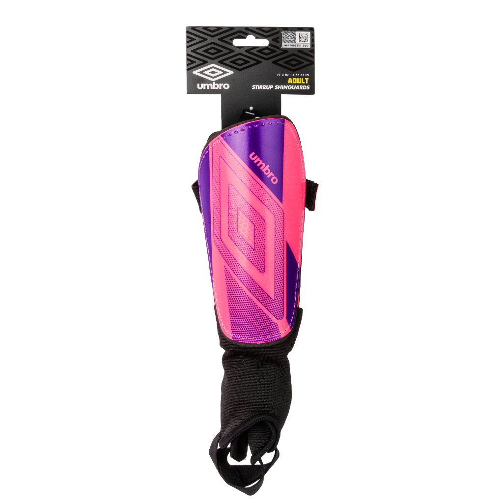 &quot;Pink Umbro Ceramica Adult Stirrup Soccer Shin Guards&quot;
