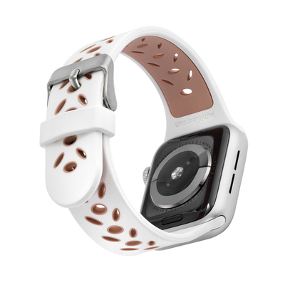 "WITHit White Pink Sport Silicone Band for Apple Watch"