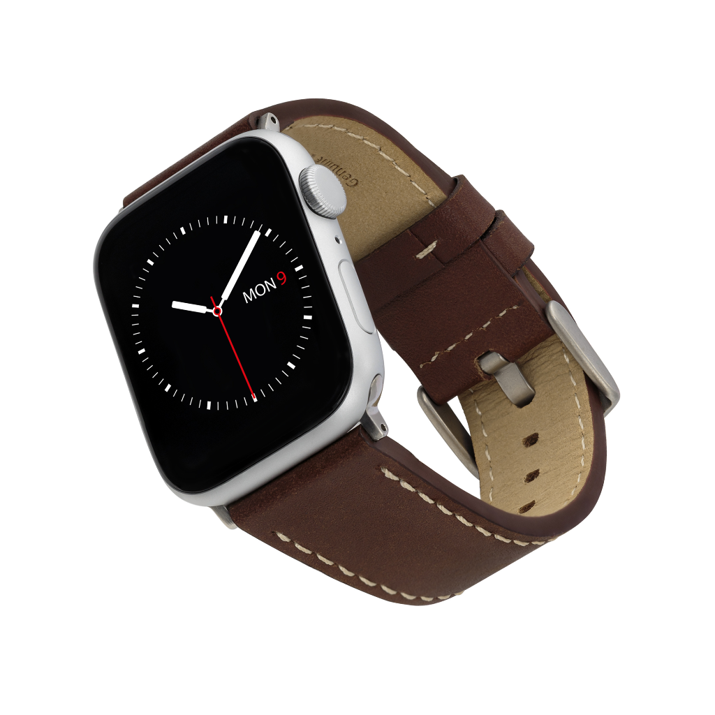  WITHit Brown Premium Leather Band for 38/40/41mm Apple Watch