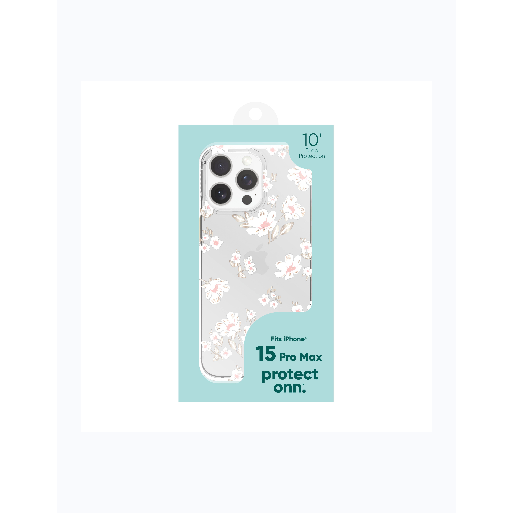  onn. Phone Case for iPhone 15 Pro Max – White Magnolia Floral