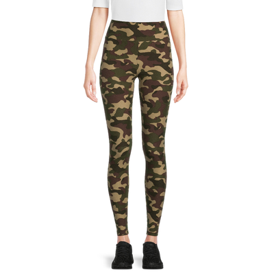 Women's Camo Sueded Ankle Leggings, High Rise, Sizes S/M