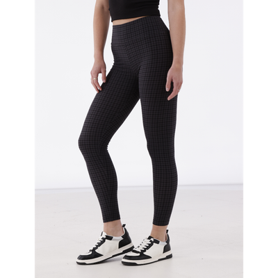 Mini Check Plaid Sueded Leggings in [Color]
