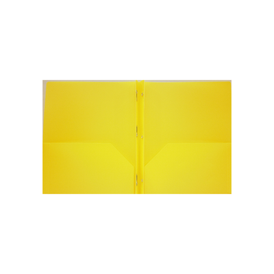 "Pen+Gear Yellow 2-Pocket Poly Folder with Prongs"
