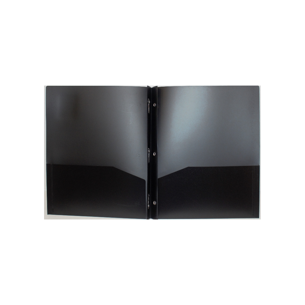 &quot;Pen+Gear Black 2-Pocket Poly Folder with Prongs&quot;
