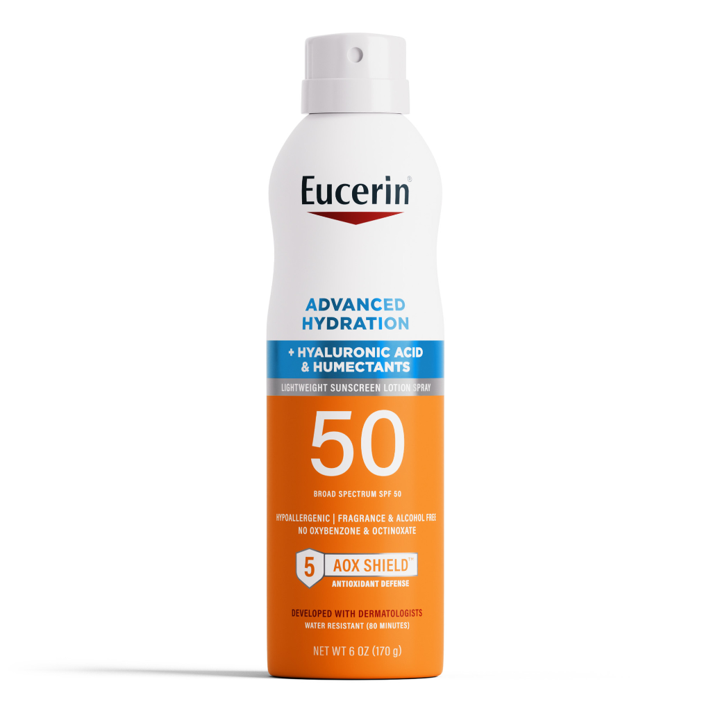 &quot;Eucerin Advanced Hydration Sunscreen Spray, SPF 50, 6 fl oz&quot;
