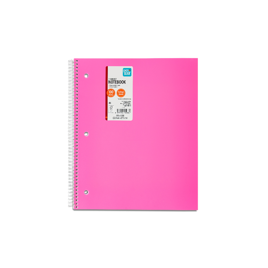 &quot;Pen + Gear College Ruled 1-Subject Poly Notebook&quot;
