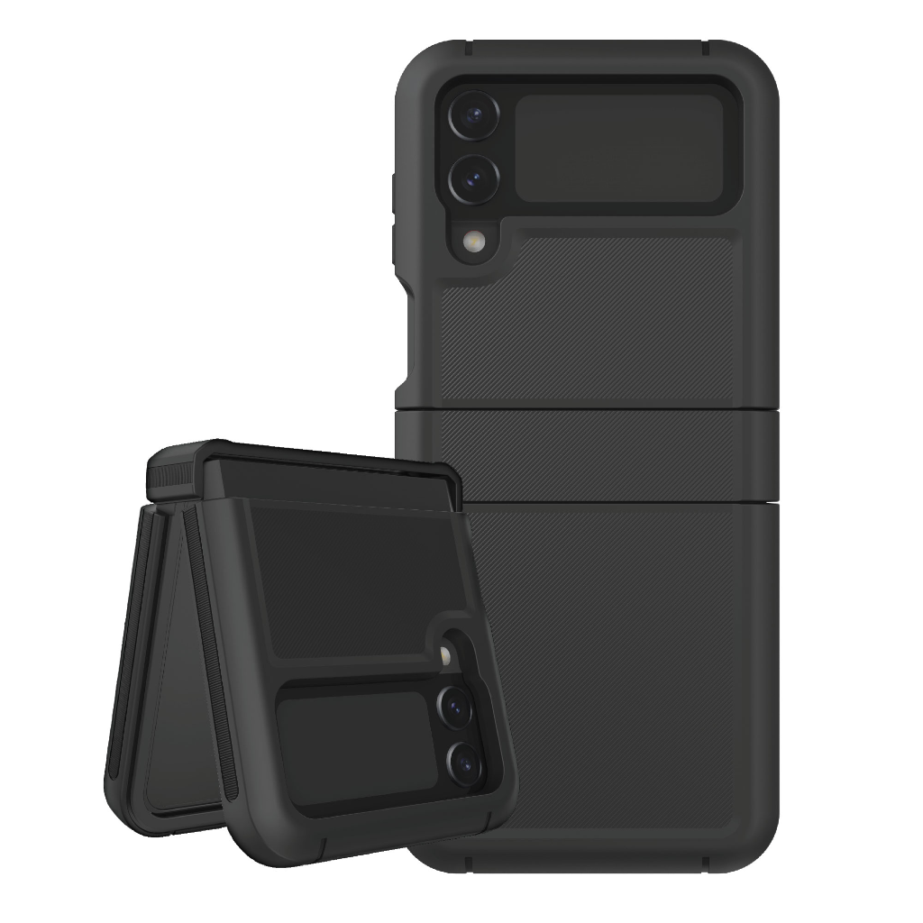 &quot;onn. Black Rugged Phone Case for Samsung Galaxy Z Flip4 5G&quot;
