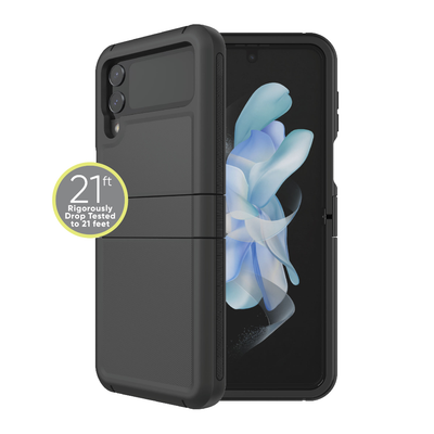 "onn. Black Rugged Phone Case for Samsung Galaxy Z Flip4 5G"
