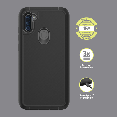 "onn. Rugged Phone Case with Built-in Microbial Protection"
