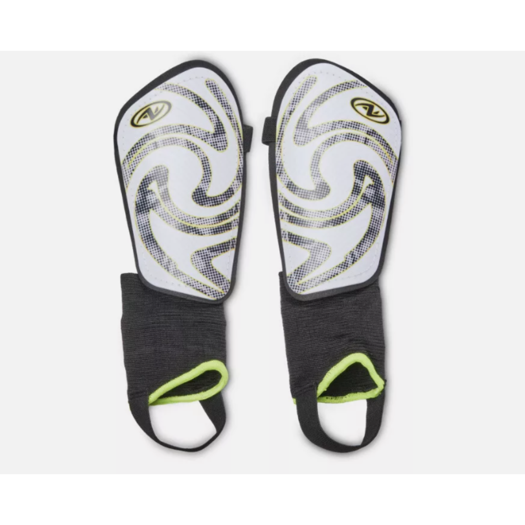 &quot;Athletic Works White/Black Soccer Stirrup Shin Guards - Small (Pee Wee)&quot;
