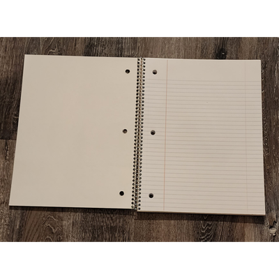 "1-Subject College Ruled Spiral Notebook with Teal Cover, 70 Sheets, 10.5 x 8 inches"
