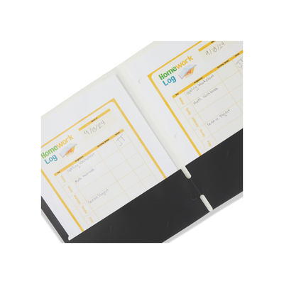 "Pen+Gear Black Letter Size 2-Pocket Paper Folder, 9.5 x 11.5 inches"
