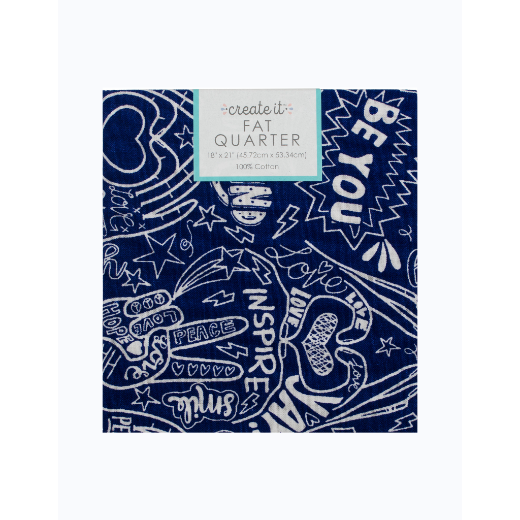 &quot;Create It Navy 100% Cotton Precut Sewing &amp; Craft Fabric, 18x21 inches&quot;
