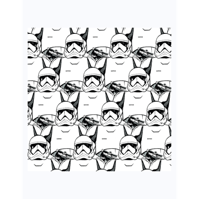 "Eugene Textiles LucasArts Stormtroopers Quilting Fat Quarter, Black &amp; White, 18x21 inches"
