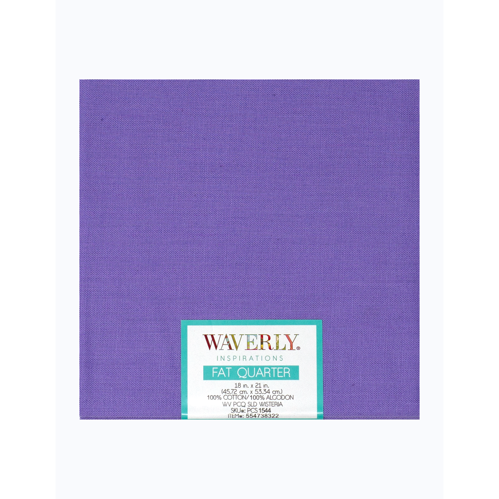 &quot;Waverly Inspirations 18x21 Cotton Fat Quarter with Solid Wisteria Print, 1 Each&quot;
