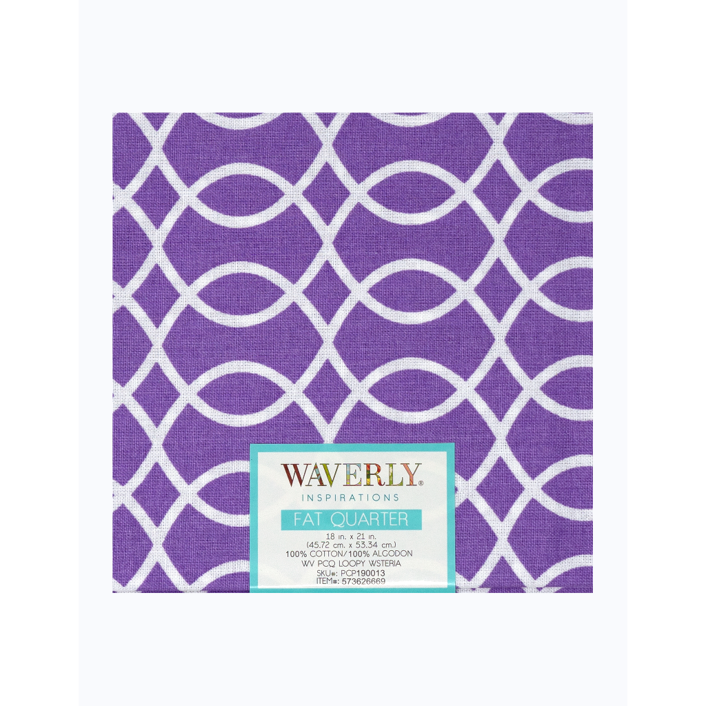 &quot;Waverly Inspirations 18x21 Cotton Loopy Wisteria Fat Quarter, 1 Piece&quot;
