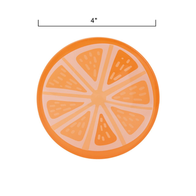 Mainstays 4-Inch Round Acrylic Coaster, Orange
