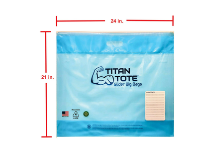 Titan Totes X-Large Xmas Storage Slider Big Bags, Blue, 11 Gallon