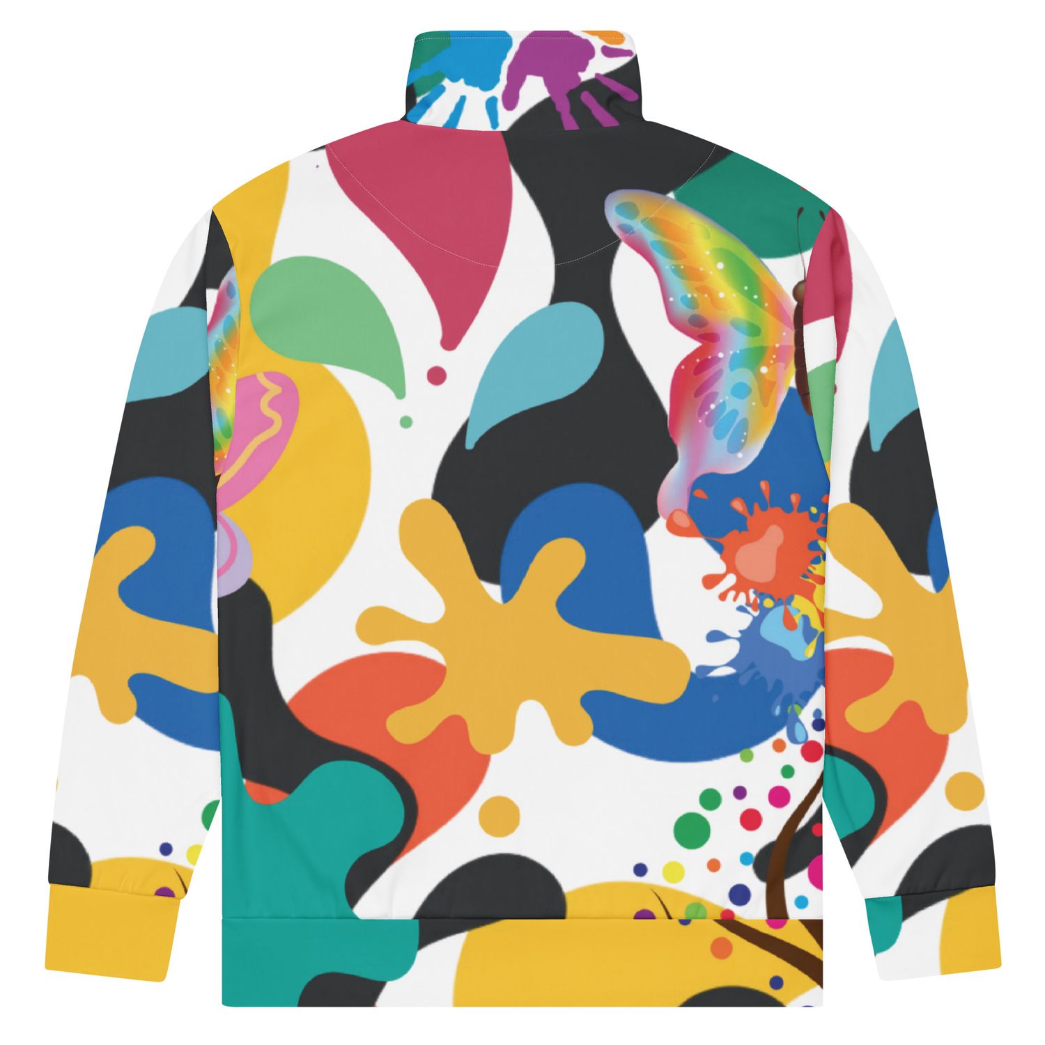 A Colorful world Unisex track jacket – Bold, Sustainable, and Comfortable