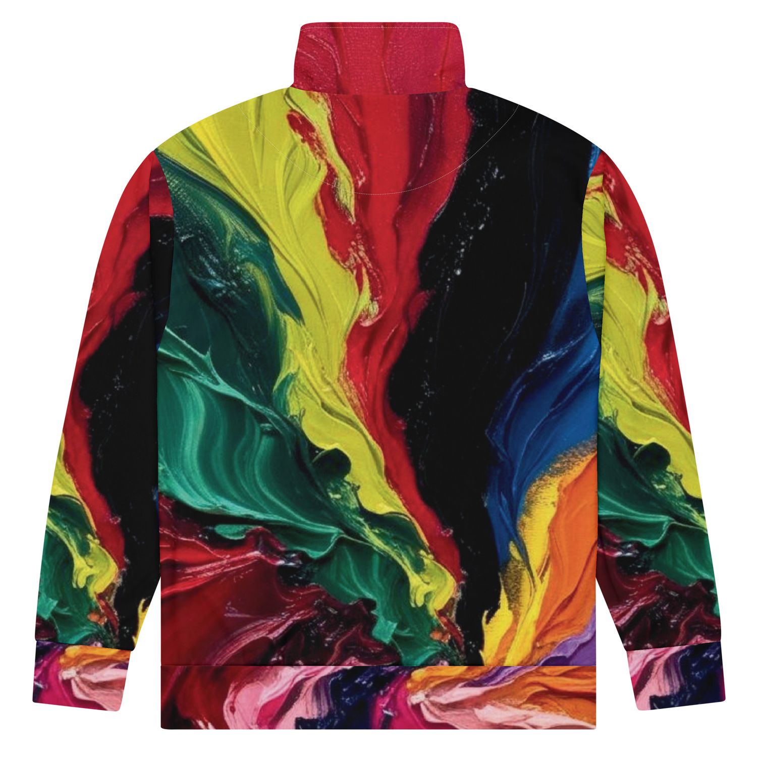 Floral Fusion Unisex Track Jacket with multi-color design