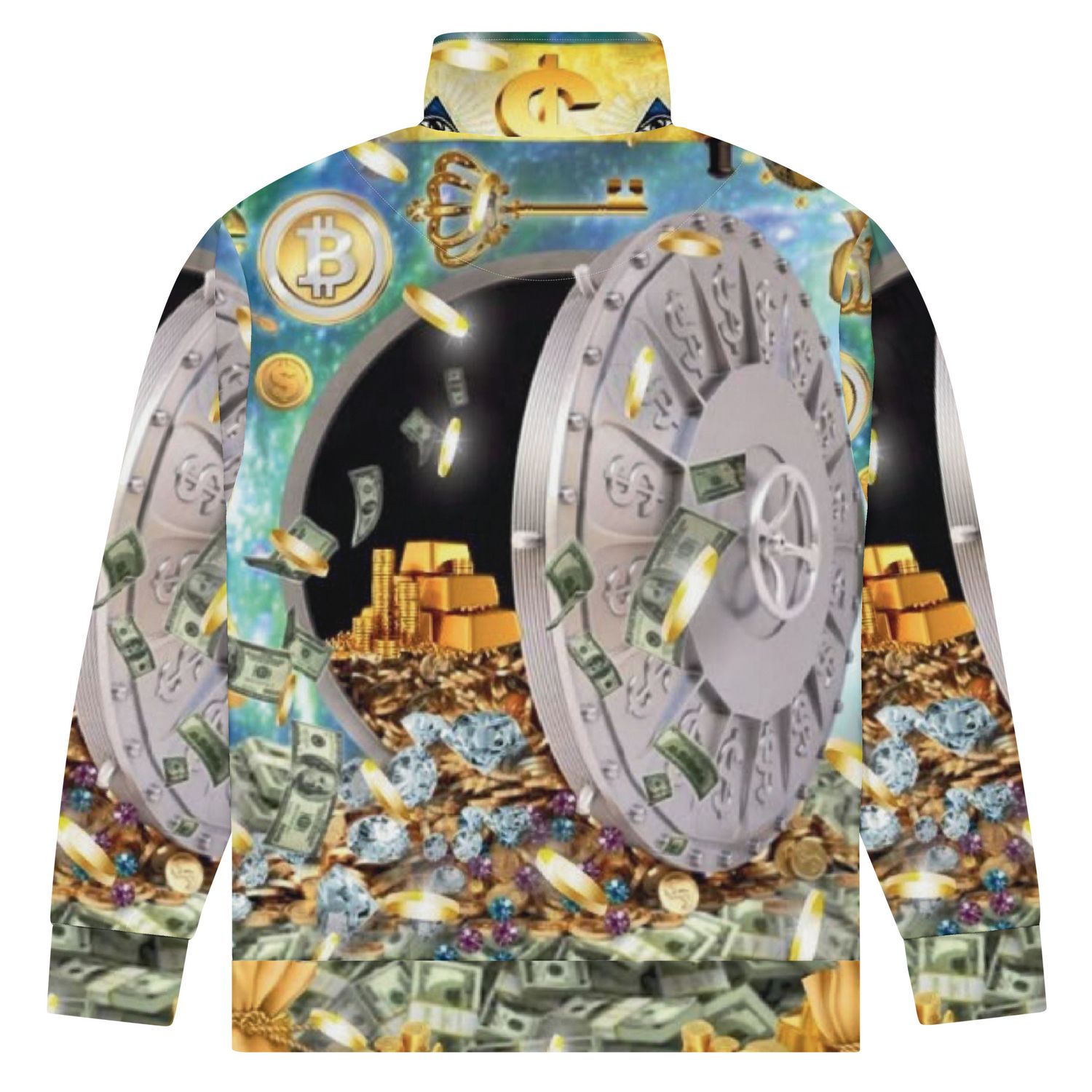 Timeless Elite Unisex Track Jacket – vibrant, eco-friendly design with brushed fleece interior.