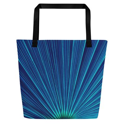 Blue Depths Dream Large Tote Bag – vibrant blue tote with spacious interior and sturdy handles.