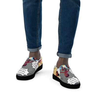 Sunshine and Waves Adventure Men’s Slip-On Canvas Shoes (Gray) – Stylish, Comfortable &amp; Versatile