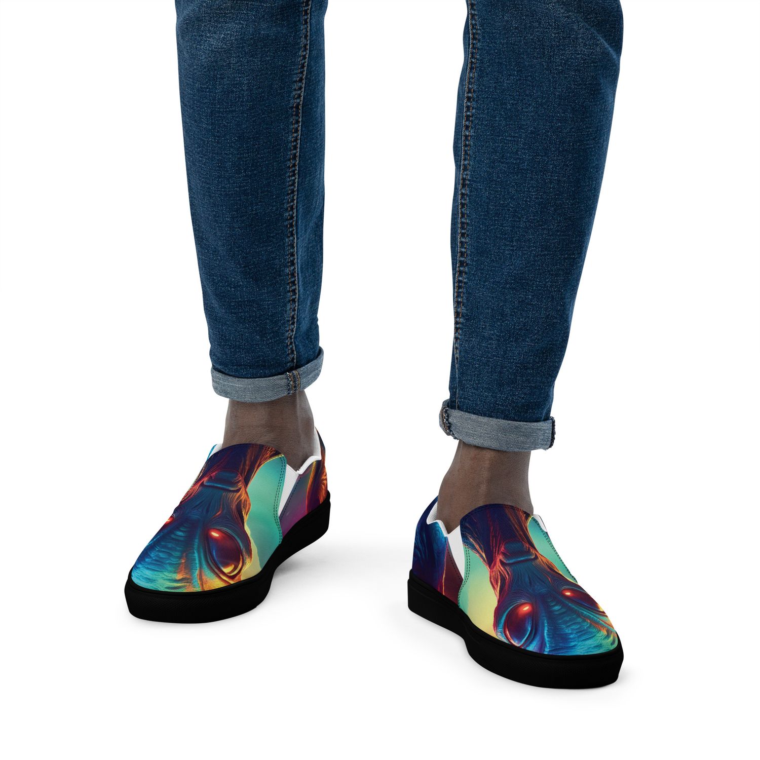 Alien Attitude Men’s Slip-On Canvas Shoes – Bold, Unique &amp; Comfortable