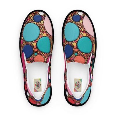 Whimsical Waves Women’s Slip-On Canvas Shoes: Embrace Your Journey