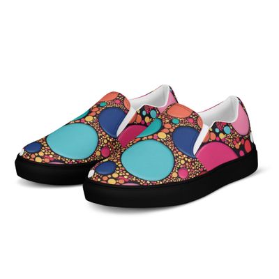 Whimsical Waves Women’s Slip-On Canvas Shoes: Embrace Your Journey