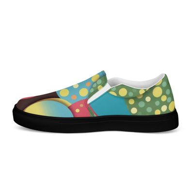 Splash Dot Women’s Slip-On Canvas Shoes: Effortless Style and Comfort