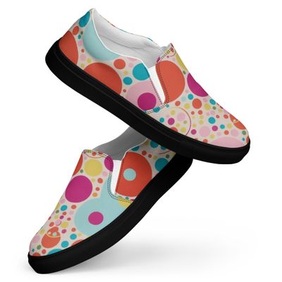 Bubble Burst Kicks Women’s Slip-On Canvas Shoes: A Fun Twist on Classic Comfort