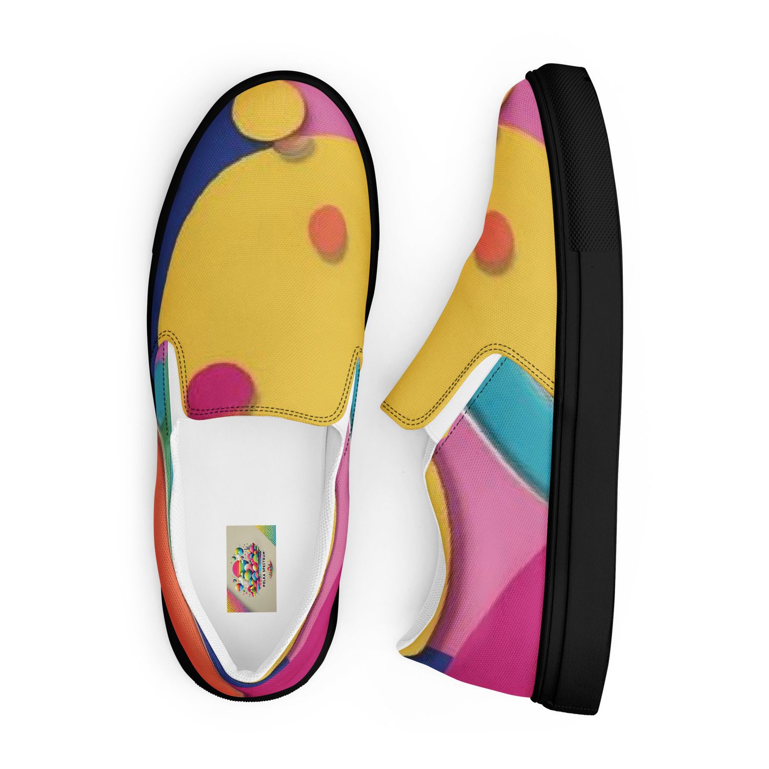 Vivid Dot Stroll Women’s Slip-On Canvas Shoes: Effortless Style and Comfort