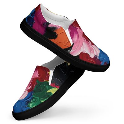 Radiant Burst Women’s Slip-On Canvas Shoes: Style Meets Comfort