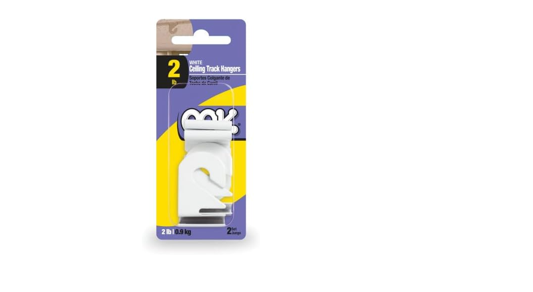 ook ceiling track hanger white steel 4 pack